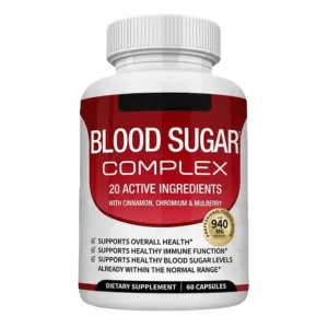 Frasco de suplemento Blood Sugar Complex para equilibrio de azúcar en la sangre