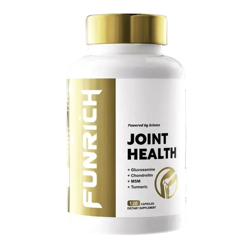 Frasco de suplemento Funrich Join Health para articulaciones y flexibilida