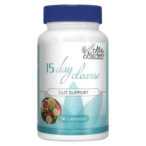 Frasco de suplemento 15 Day Cleanse para limpieza digestiva y regularidad intestinal