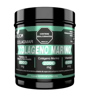 Frasco de suplemento Colágeno Marino para belleza y salud articular