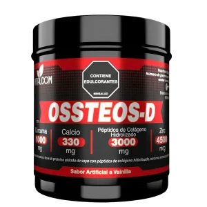 Frasco de suplemento OSSTEOS-D para fortalecer huesos y articulaciones