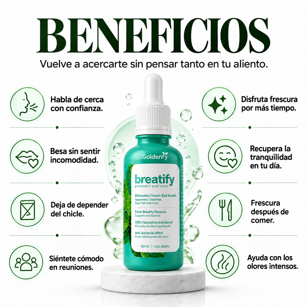 Breatify gotas para el mal aliento beneficios en tu vida diaria