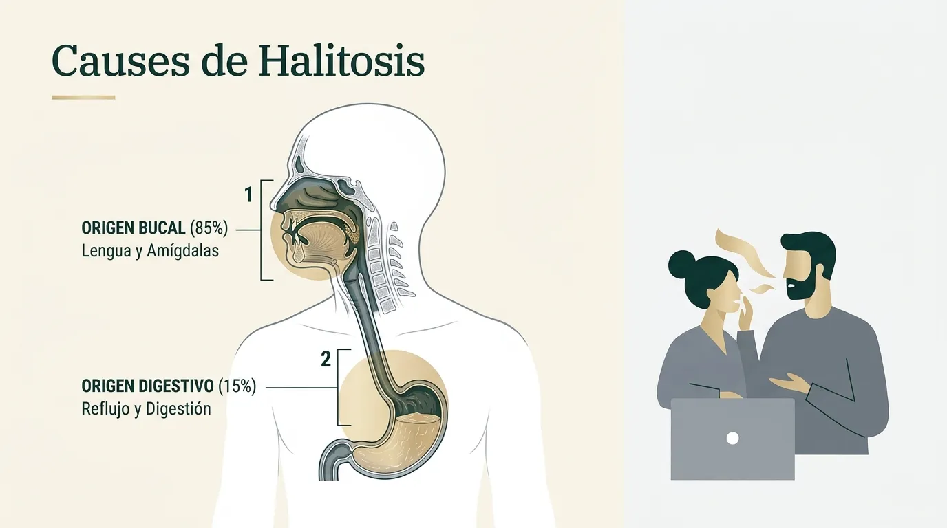 Cómo quitar el mal aliento: causas bucales y digestivas explicadas